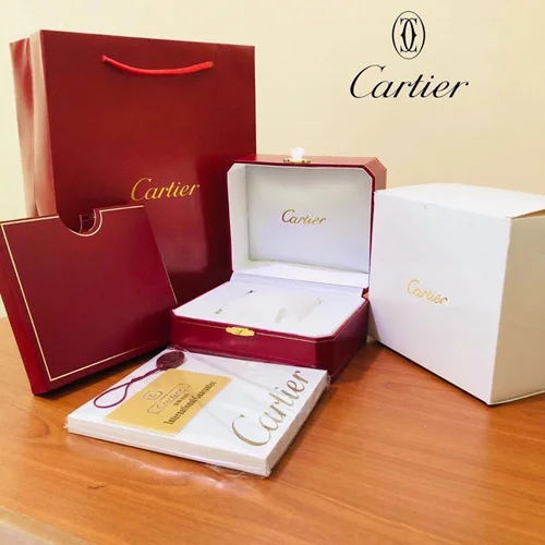 جعبه ساعت کارتیه اصل اورجینال Cartier Original Box همراه شناسنامه و دفترچه
