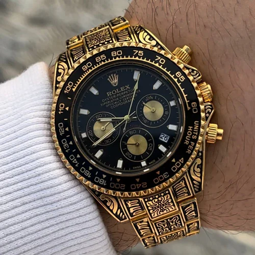 ساعت مچی برند رولکس حکاکی شده مدل دیتونا Rolex Daytona